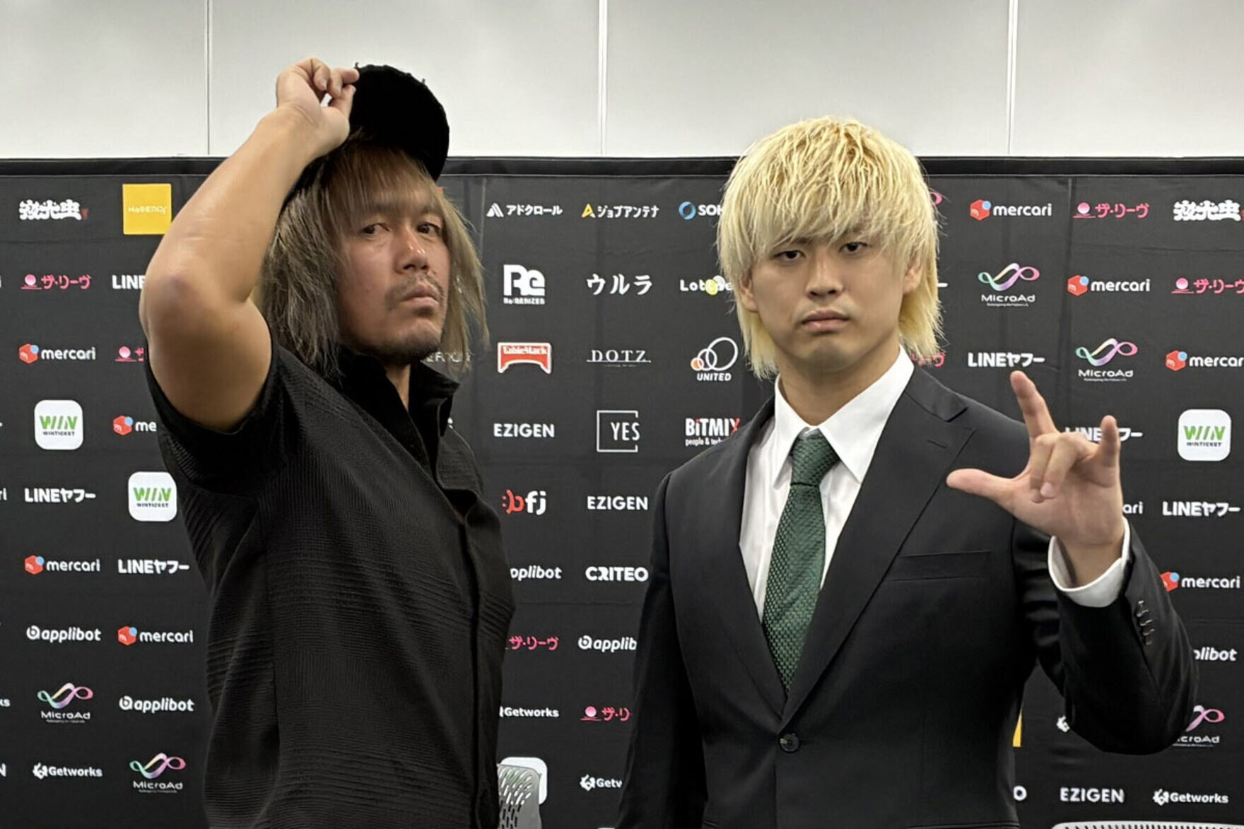 火花を散らした内藤哲也（左）と清宮海斗