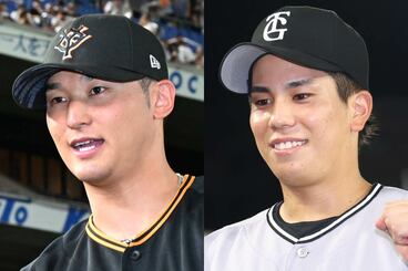 登録抹消された吉川尚輝(左)と門脇誠