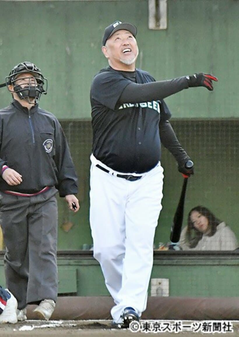  打席にも立った清原氏