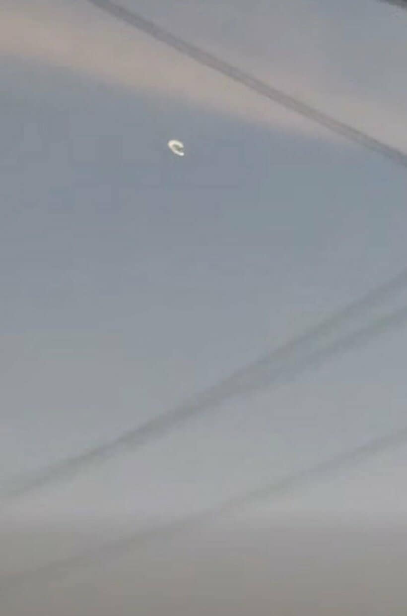 米テキサス州で撮影された高速回転するC型UFO（アダム・レイ氏のFacebookから）