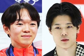 団体&個人で銀メダルを獲得した鍵山優真(左)と、アイスダンスで活躍中の西山真瑚