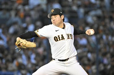 巨人・竹丸和幸は５回１失点、１０奪三振と好投した