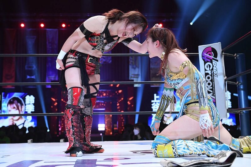 上谷沙弥　鈴季すず　鉄アキラ　激闘スペシャルマッチコースター　ときわ亭 スターダム】ワールド王者・上谷沙弥 鈴季すず粉砕でV1「お前は
