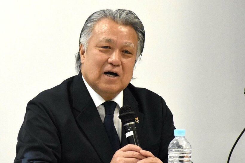 卓球の「Ｔ―ＮＥＸＴ」設立発表会見に出席したJFAの田嶋幸三名誉会長