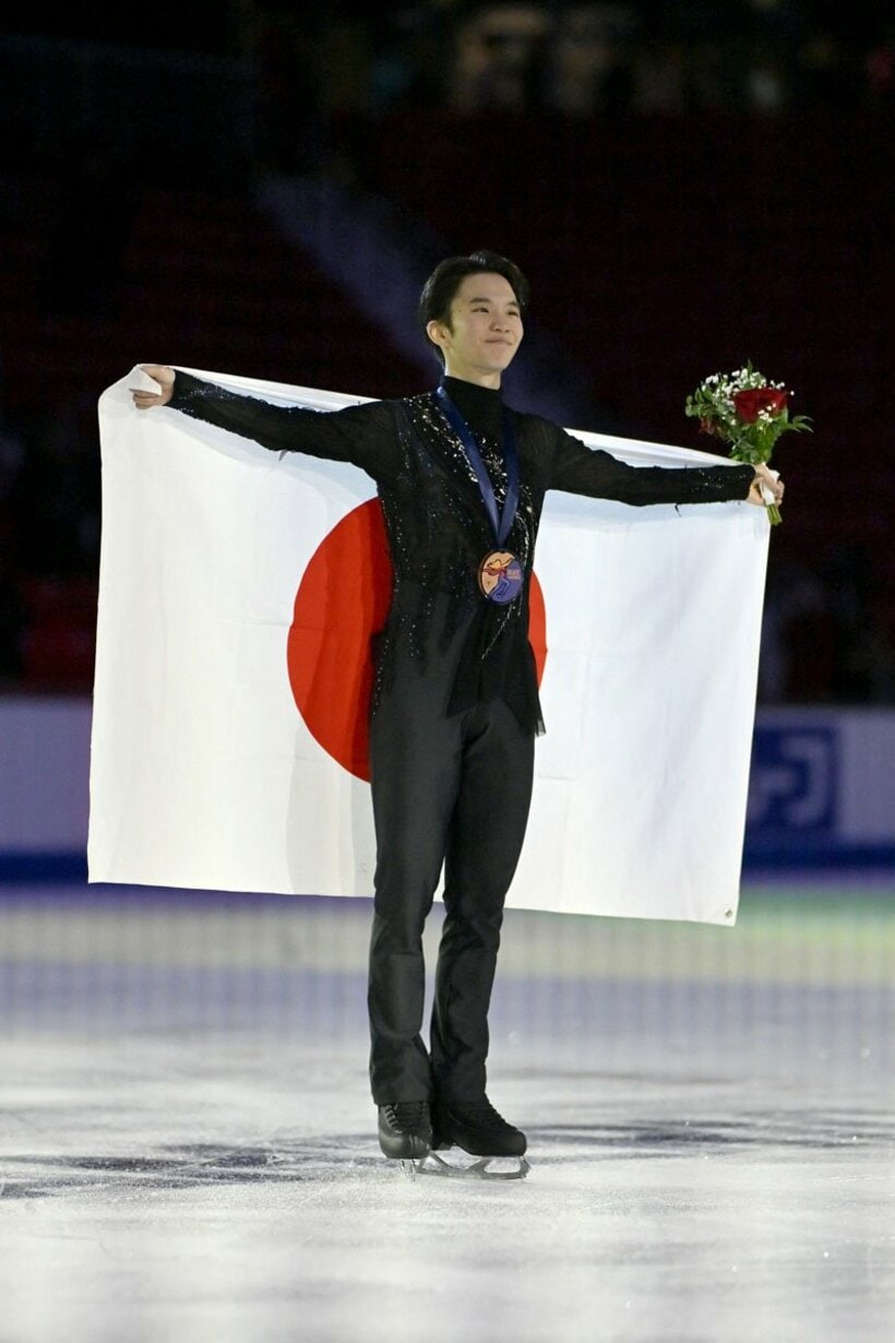 表彰台には踏みとどまった友野一希（ロイター）