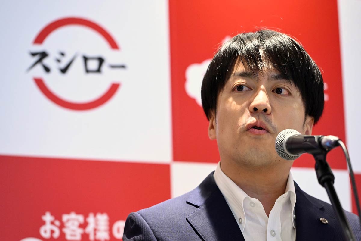 スシロー社長 迷惑動画騒動後初の公の場 顧客へ「感謝で胸がいっぱい