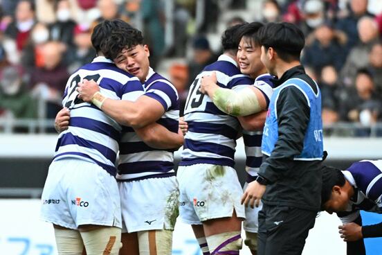 明大のフィフティーン（写真は１２月７日の早明戦）