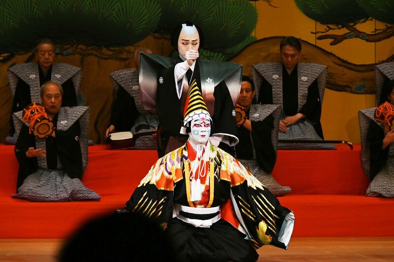 歌舞伎・操り三番叟の人形・三番叟を演じた片岡千次郎