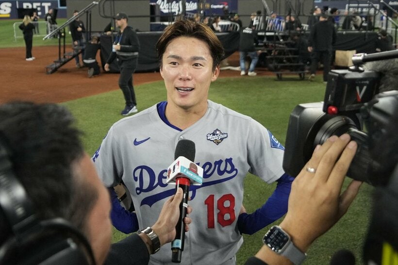 今回のワールドシリーズで一躍、名声を高めたドジャース・山本由伸（ロイター）