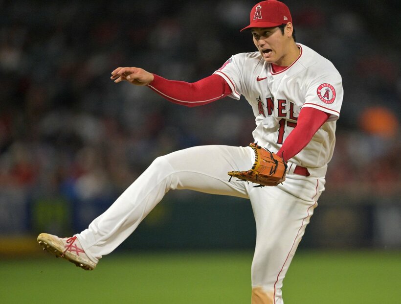  マウンドで躍動する大谷（ロイター＝ＵＳＡ　ＴＯＤＡＹ Ｓｐｏｒｔｓ）