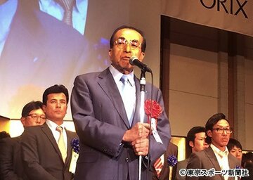 猛ゲキを飛ばしたダイキン工業の会長兼ＣＥＯでオリックス後援会の井上礼之会長