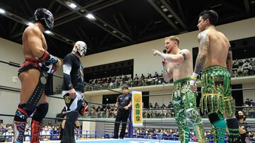 左からティタン、BUSHI、フランシスコ・アキラ、TJP