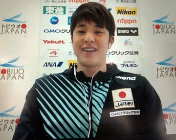  オンライン取材に応じた瀬戸大也（東スポWeb）