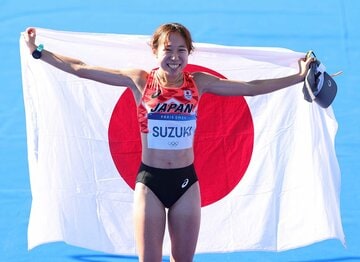 笑顔の６位入賞となった鈴木優花