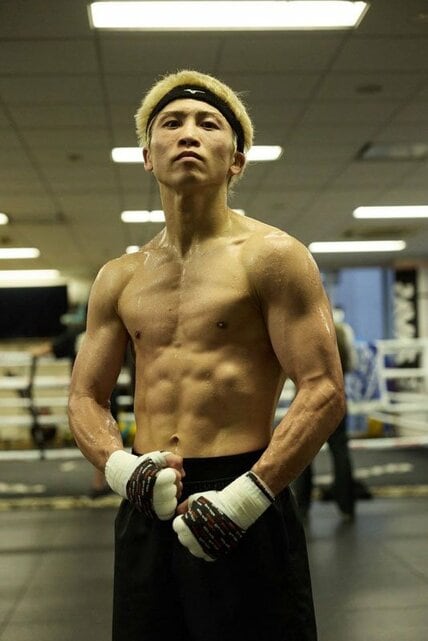 中谷戦前のスパーリングを打ち上げた井上尚弥（大橋ジム提供）