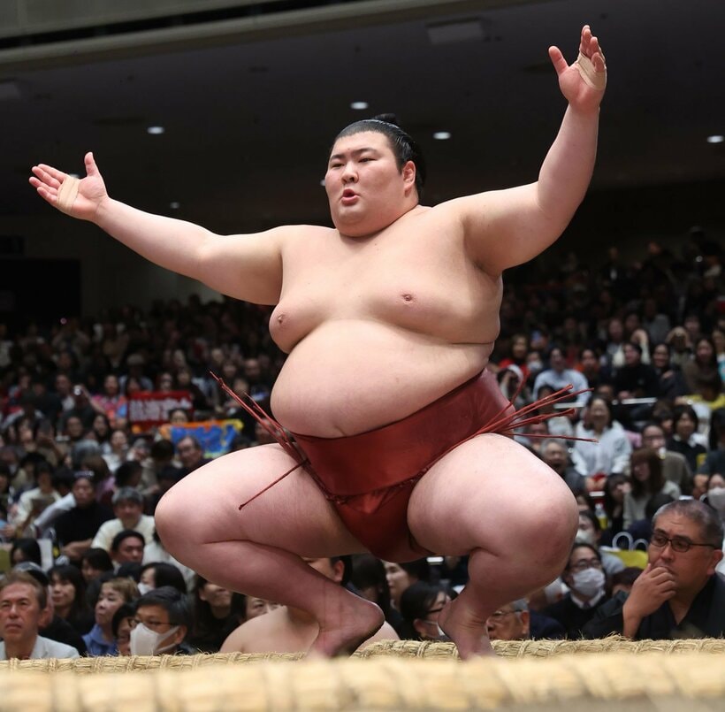 敢闘賞を受賞した熱海富士