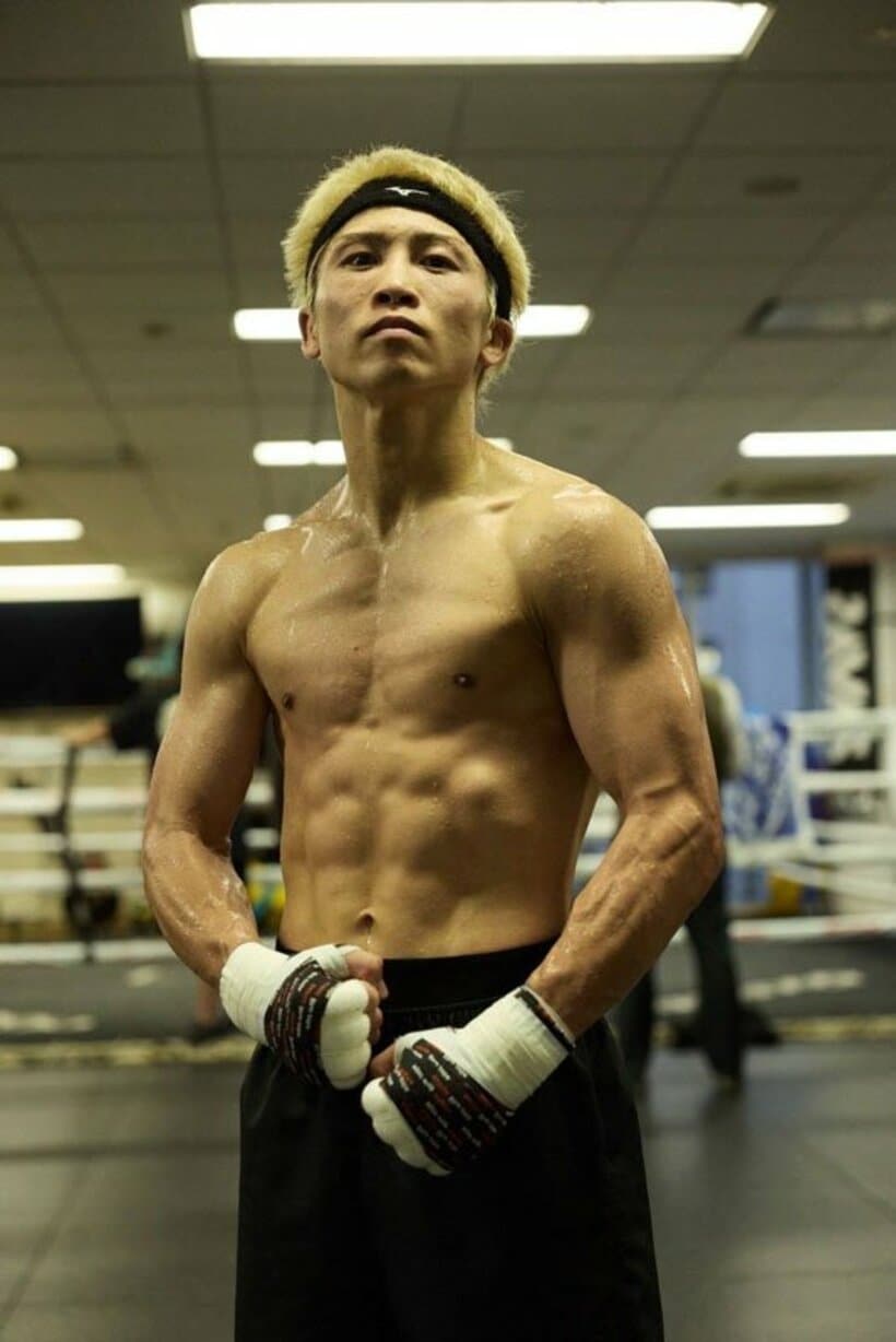 中谷戦前のスパーリングを打ち上げた井上尚弥（大橋ジム提供）