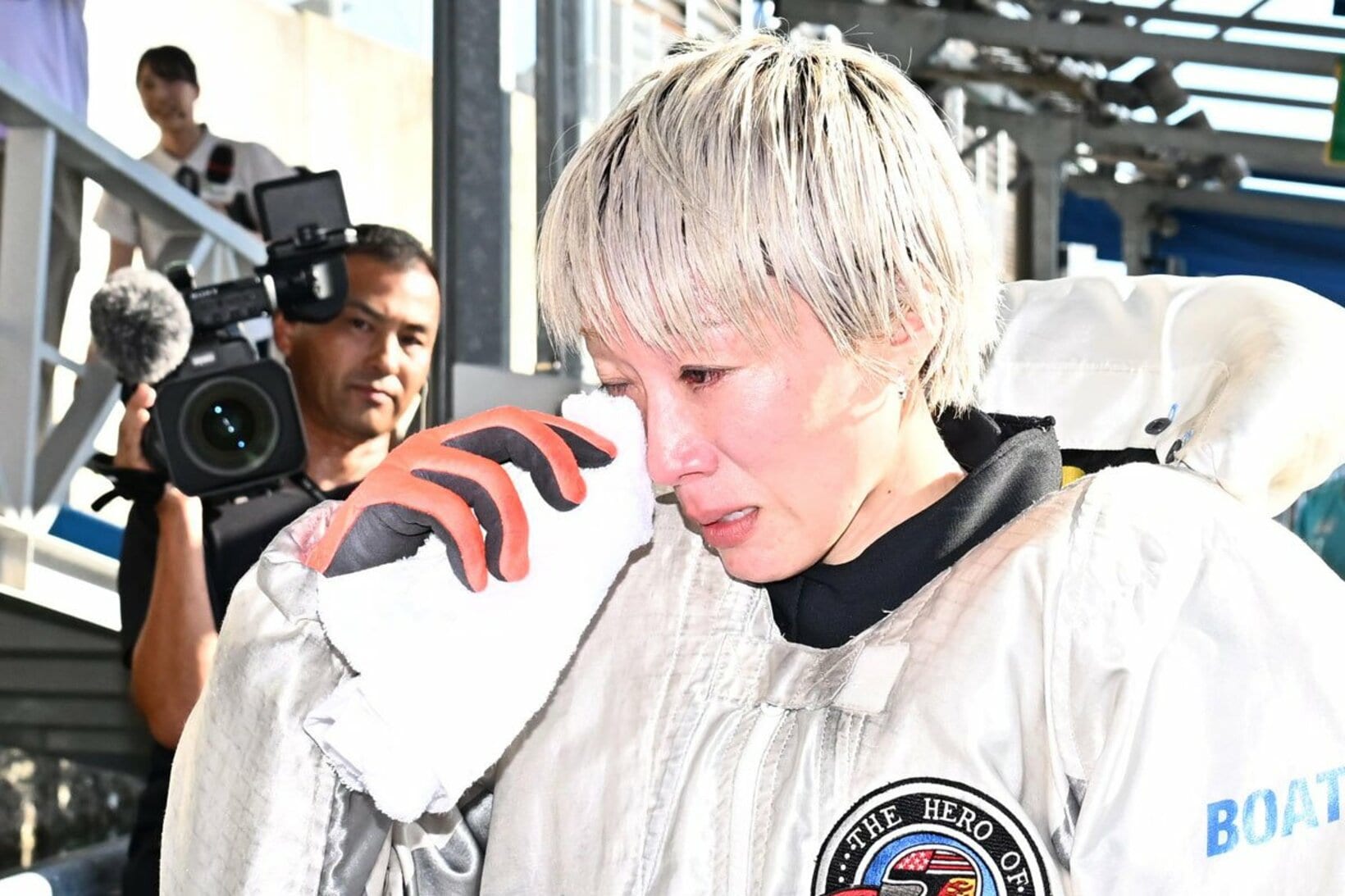 約11年ぶりのＧⅠ優勝で、涙する川野芽唯