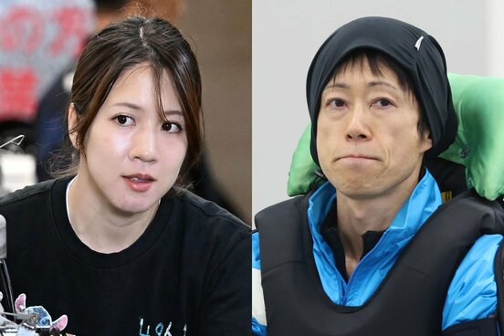 実森美祐(左)と中岡正彦