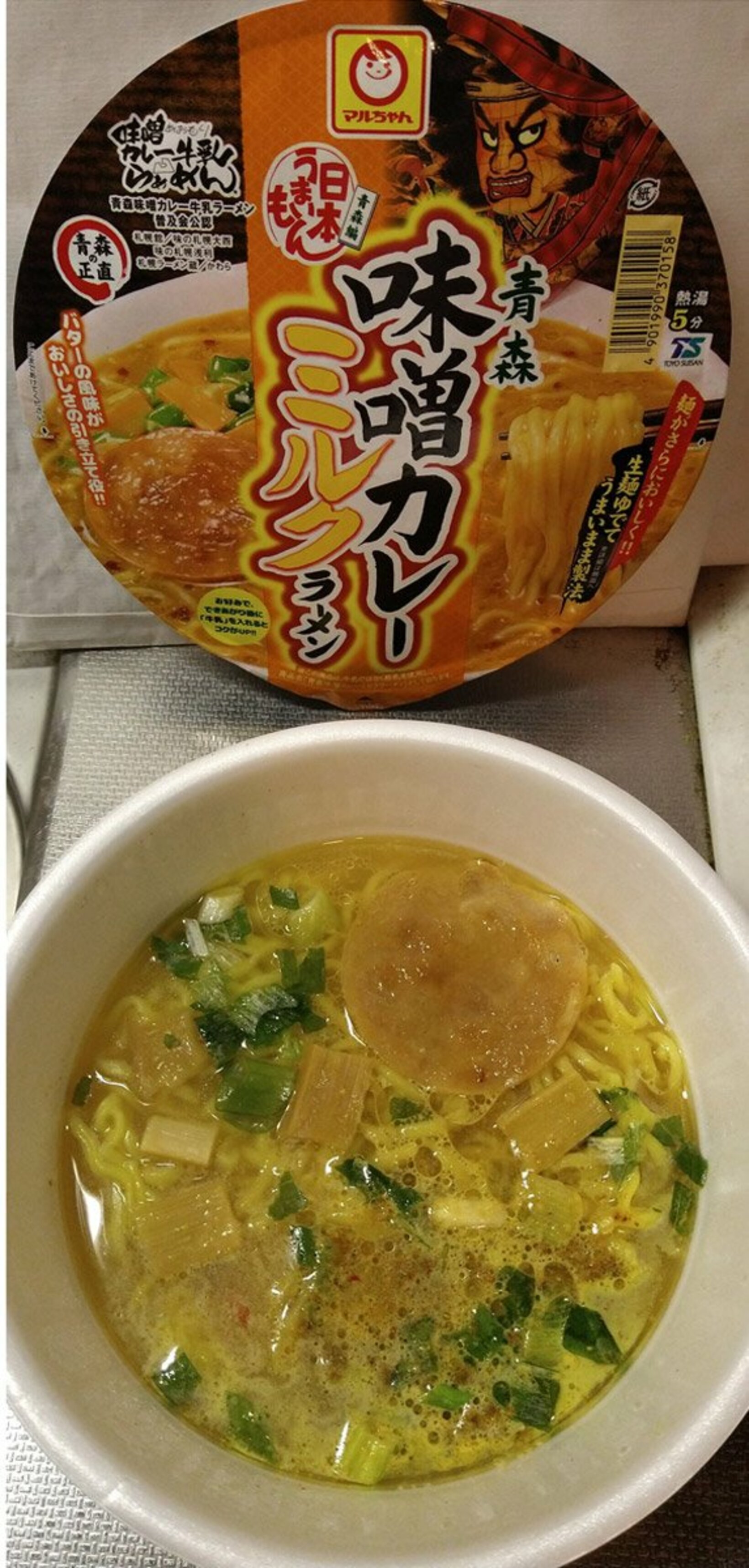  東洋水産「マルちゃん　青森味噌カレーミルクラーメン」