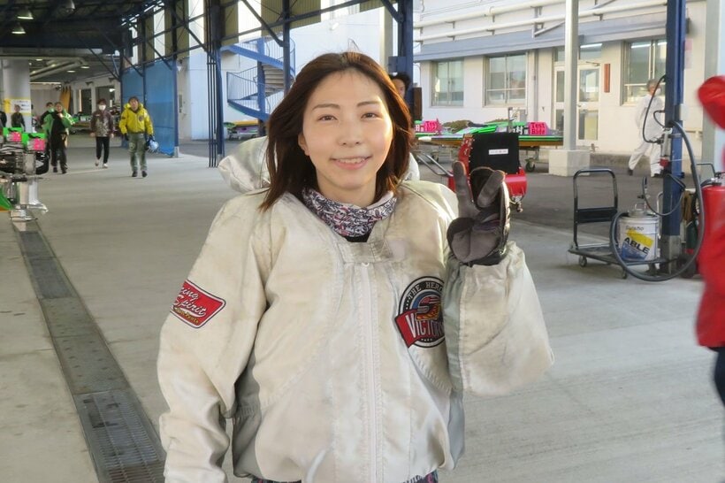 初日、イン逃げを決めた井上未都