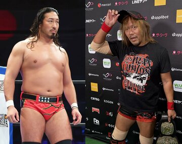 辻陽太（左）と内藤哲也