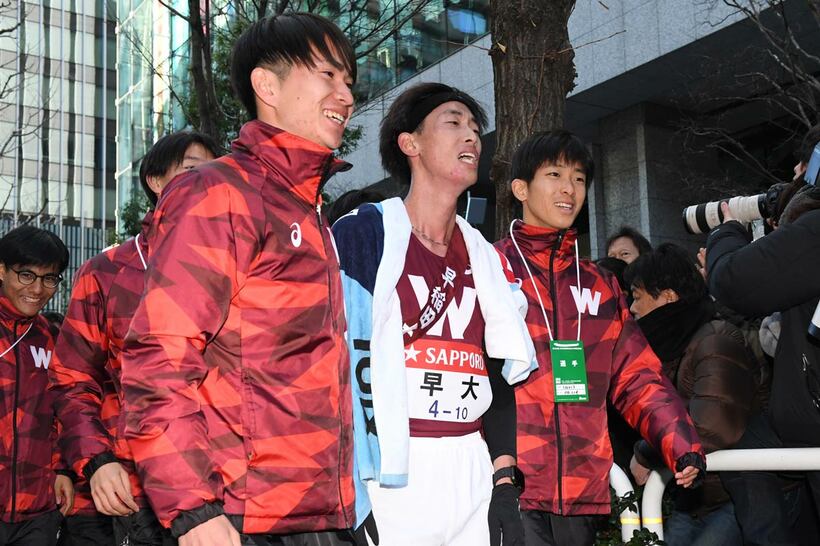 総合４位でフィニッシュした早大・瀬間元輔