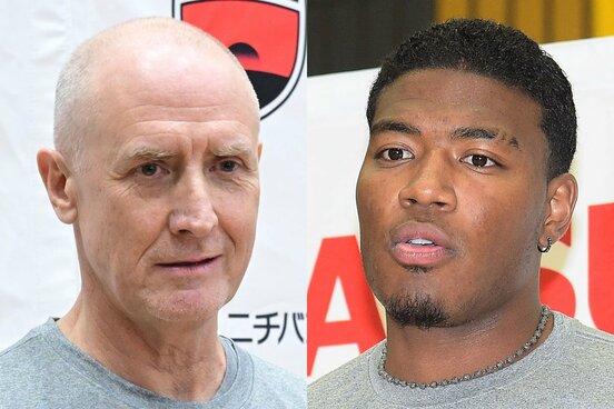 解任となった男子バスケのホーバス監督(左)と、批判を行っていた八村塁