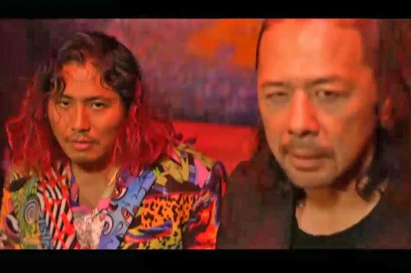 中邑真輔(右)の新相棒となった高橋ヒロム改めKYOKI（©AbemaTV,-Inc.）