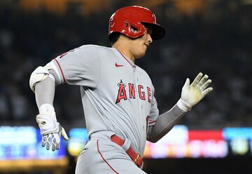  大谷が三塁打でノーノーを阻止した（ロイター＝USA-TODAY-Sports）