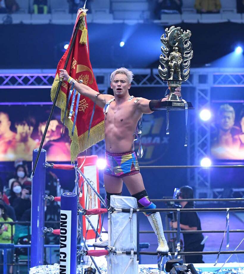  ２０２１年大会を制したオカダ・カズチカ（東スポＷｅｂ）