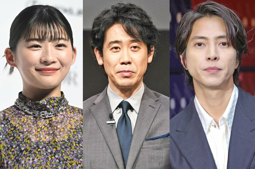 ドラマに出演する（左から）伊藤、大泉、山下