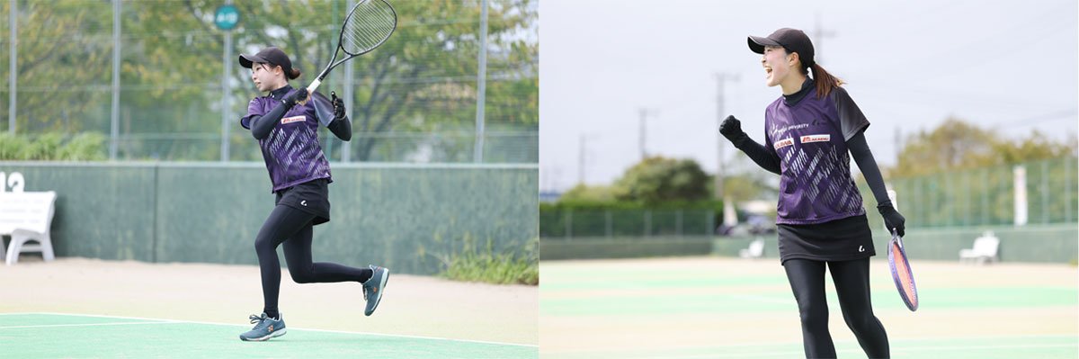 競技の認知度アップにも燃える前田梨緒(左)と中谷さくら(画像提供:SOFT TENNIS Navi)