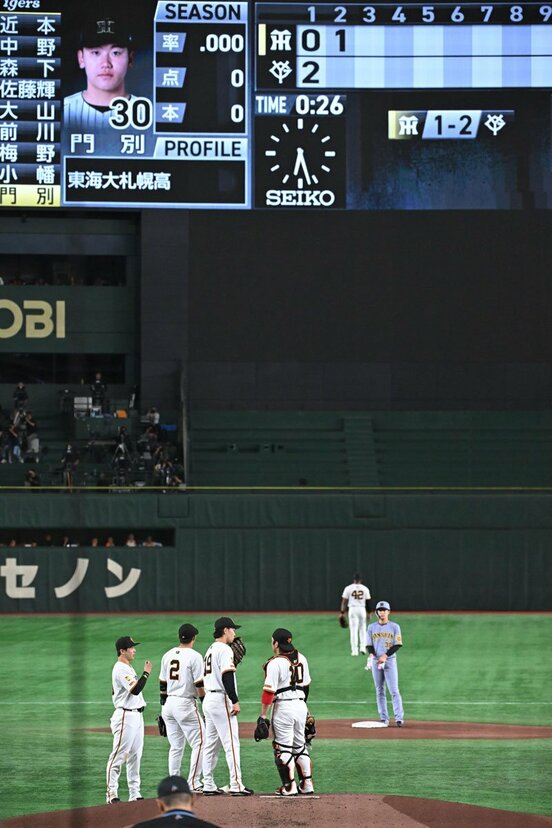 山崎伊織の連続無失点記録がストップ