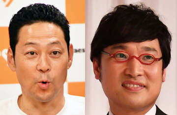  東野幸治(左)と山里亮太(東スポWeb)