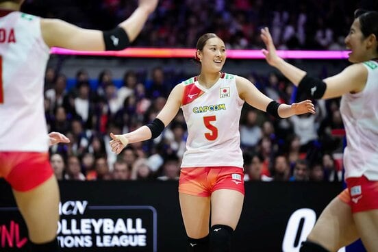 １３得点を挙げた佐藤淑乃（Volleyball World提供）