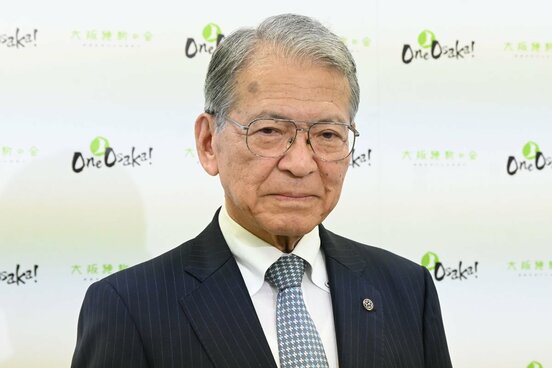 取材に応じた代表選挙管理委員長横倉廉幸氏