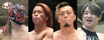 左からエル・デスペラード、石森太二、藤田晃生、ＳＨＯ