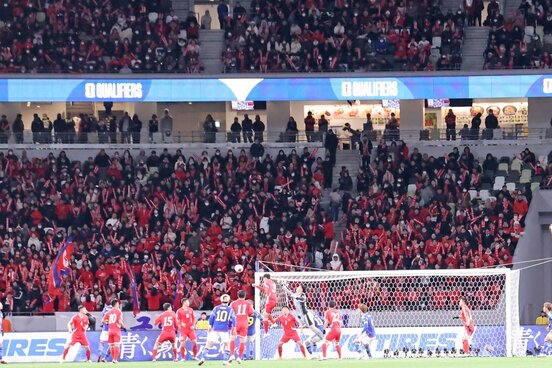 ３月２１日に国立競技場で行われた日本対北朝鮮戦