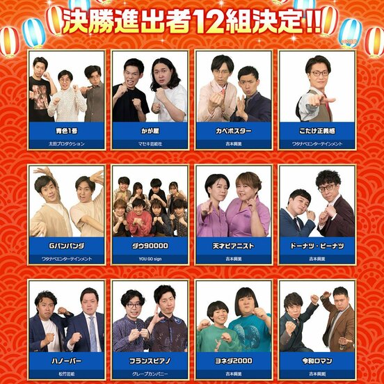 「第43回ABCお笑いグランプリ」の決勝進出者