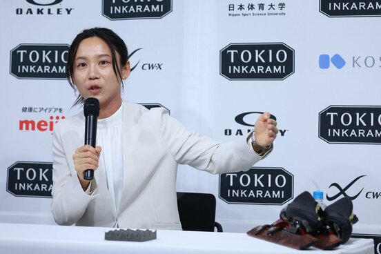 引退会見を行った高木美帆