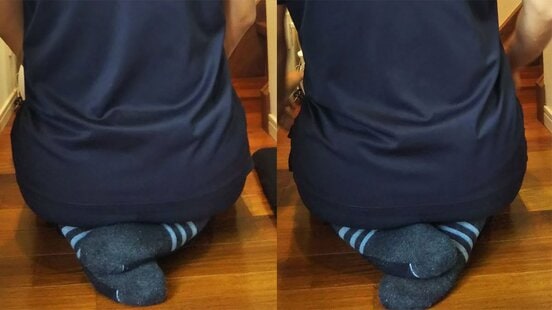 足裏の上下の重なりを交互に替えてみよう