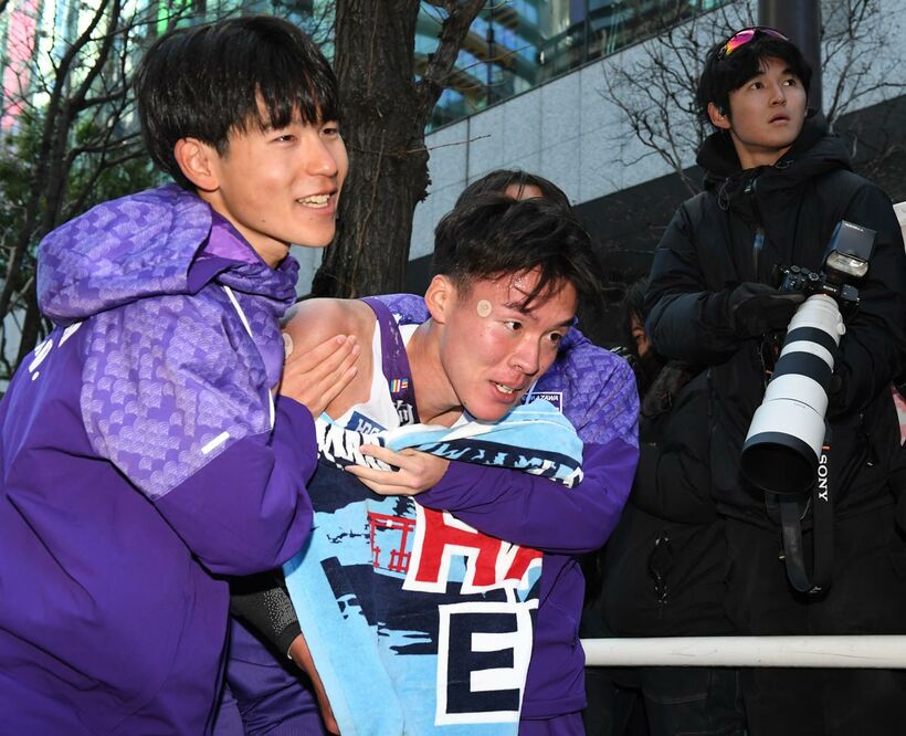 総合６位でフィニッシュした駒澤大学の佐藤圭汰