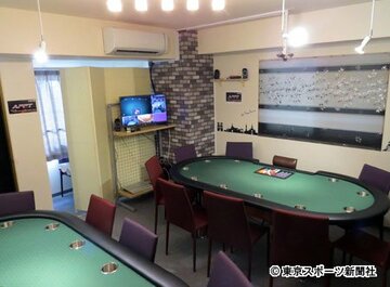 ポーカーテーブルの上にはマルチカメラがある