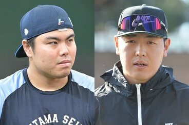 平良海馬(左)がブルージェイズ・岡本和真(右)と同僚になる可能性は…