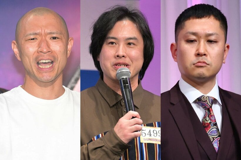 決勝に進んだ(左から)今井らいぱち、トンツカタン・お抹茶、ドンデコルテ・渡辺銀次