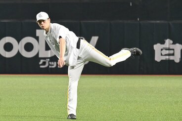 今シーズン初登板に向けて調整したソフトバンク・大関友久