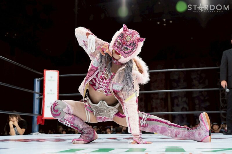 刀羅ナツコから白星を奪ったスターライト・キッド（©スターダム）