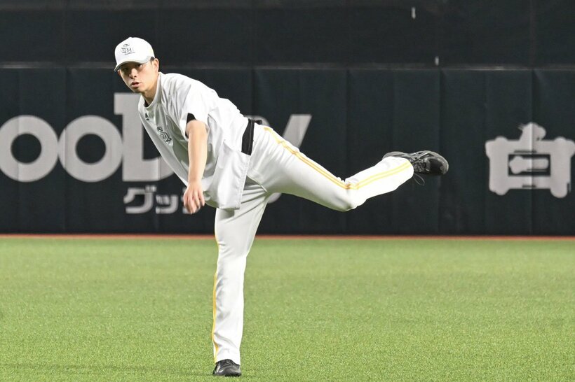 今シーズン初登板に向けて調整したソフトバンク・大関友久