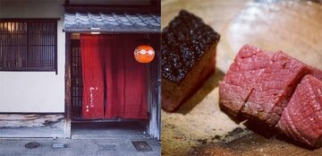  【左】お店の外観【右】肉の火入れの見事さは、ちょっと見たことがないレベルです